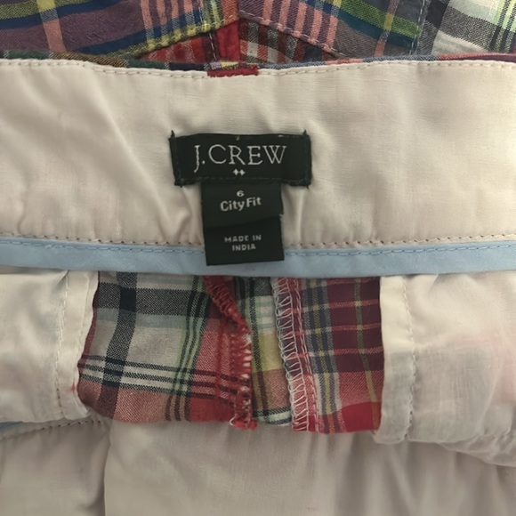 plaid J.Crew shorts, size 6, used - Picture 3 of 3